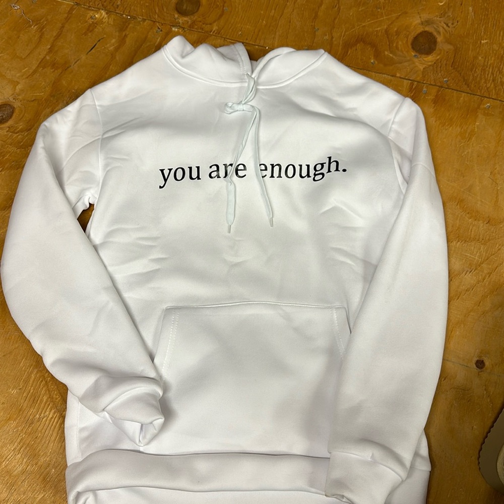 Amazon “You are enough” trending hoodie - white